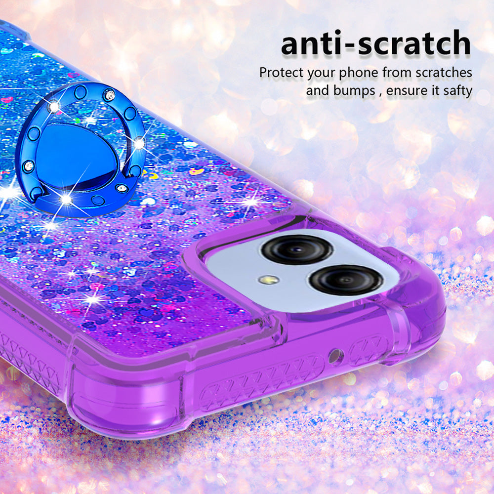 For Samsung Galaxy A04e 4G F04 4G M04 4G YB Quicksand Series-8 Protective Soft TPU Phone Case Gradient Quicksand Ring Kickstand Drop-proof Back Cover For Samsung Galaxy A04e 4G F04 4G M04 4G YB Quicksand Series-8 Protective Soft TPU Phone Case Gradient Quicksand Ring Kickstand Drop-proof Back Cover